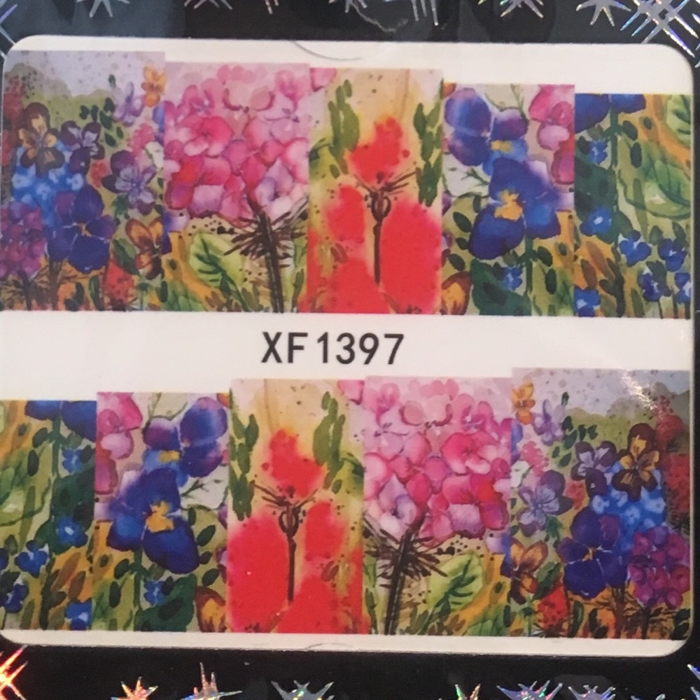 3 for $12 Nail Art waterslide Tattoos Wildflowers